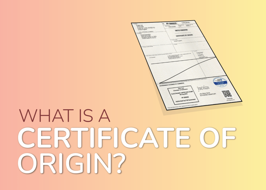 Certificate of Origin
