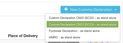 Creating a CN23 Form within Edge