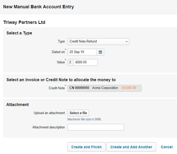 Adjust the Value to suit the refunding amount or leave as is for a full refund
