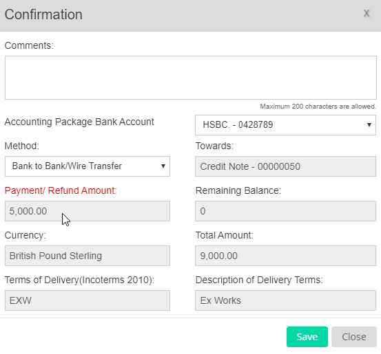 Confirm remaining balance Full Refund in EdgeCTP