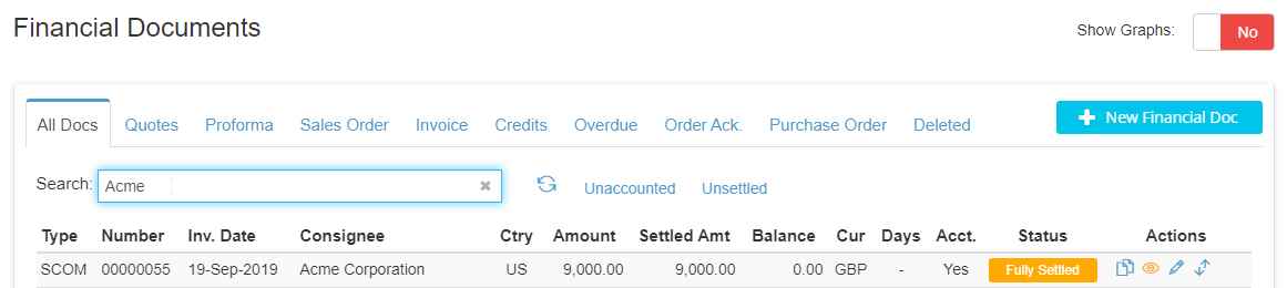 EdgeCTP: Select invoice to the credit