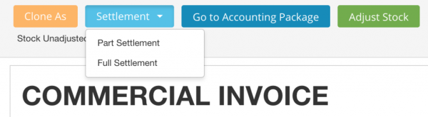 Invoice Settlement Options