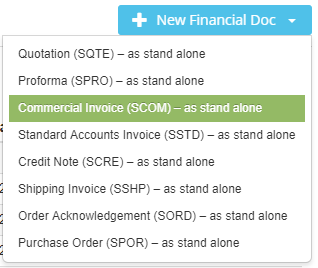 Choosing Commercial Invoice