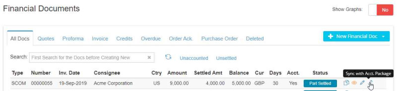 Optional: Sync settlement manually for an invoice