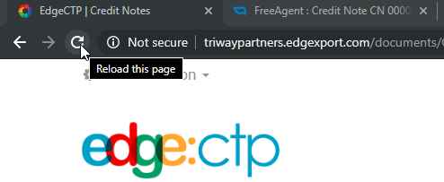 Reload the Credit Note page to pull-in/sync with FreeAgent refund amounts